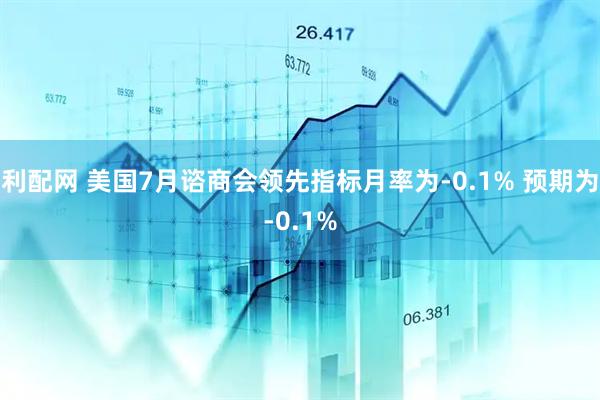 利配网 美国7月谘商会领先指标月率为-0.1% 预期为-0.1%