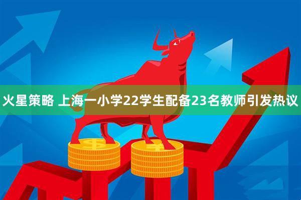 火星策略 上海一小学22学生配备23名教师引发热议